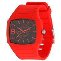 Diesel Men's DZ1351 Bright Red Color Domination Analog Black Dial Watch WW04434N 